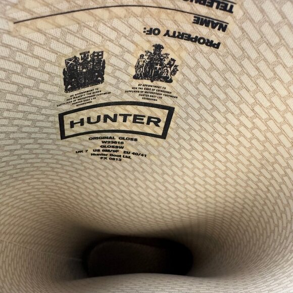 Hunter Women's Eggplant Purple Waterproof Wellies Wellie Rain Boots Size 9 - Picture 7 of 7